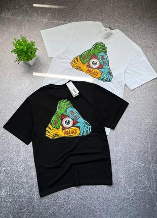 Футболка palace чорна/біла оригінал, футболка чоловіча/підліткова с м л розмір