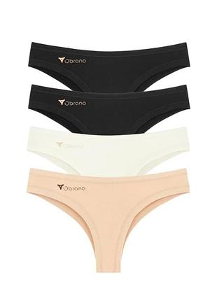 Женские трусики бразилиана 200-20 obrana by anabel arto шампань бежевый черный
