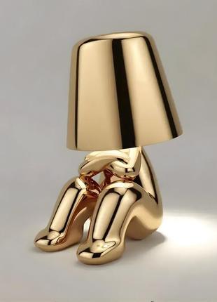 Нічник на акумуляторах "людина, що сидить", в золоті