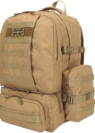 Рюкзак тактичний 50 літрів kombat uk expedition pack  coyote kb-ep50-coy