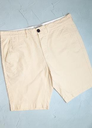 🎁1+1=3 фірмові бежеві чоловічі бавовняні шорти racing green, розмір 48 - 50