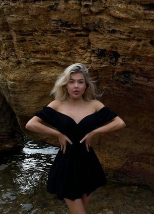 Комбез з короткими рукавами комбінезон зі спідницею стильний базовий білий червоний рожевий чорний бежевий