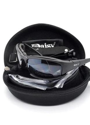 Окуляри тактичні захисні (4 лінзи) daisy x7 black. тактичні захисні окуляри 4 лінзи.4 фото