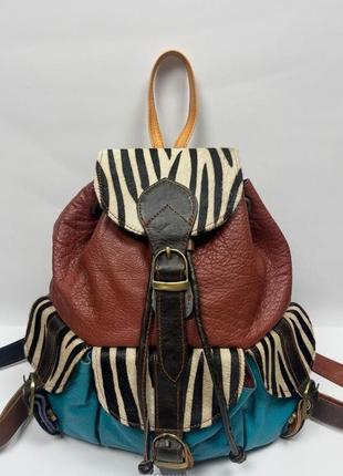 Кожаный фирменный рюкзак