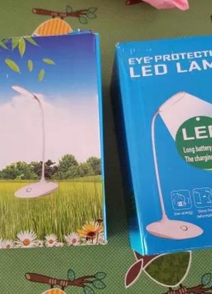 Світильник настільний світлодіодний лампа із портом usb акумуляторна3 фото