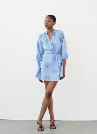 Поплінова коротка сукня zara new