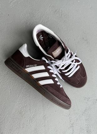 Мужские кроссовки adidas handball spezial brown white 44-45