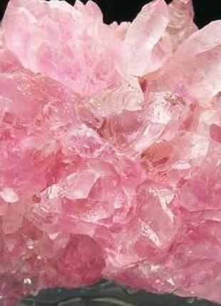 Подвеска сердце, натуральный розовый кварц на шнурке5 фото