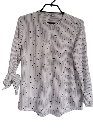 Блузка  сорочка зірочки принт віскоза