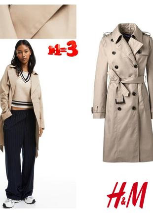 ❤️1+1=3❤️ h&m жіночий двубортний тренч плащ