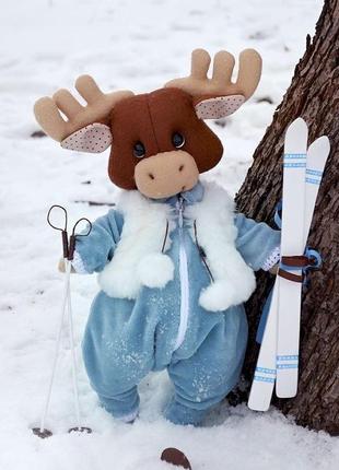 Зимний новогодний бычок 2024