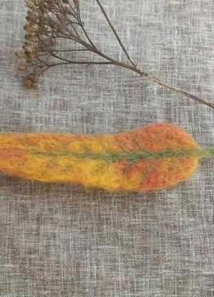 Осенние броши, из шерсти5 фото