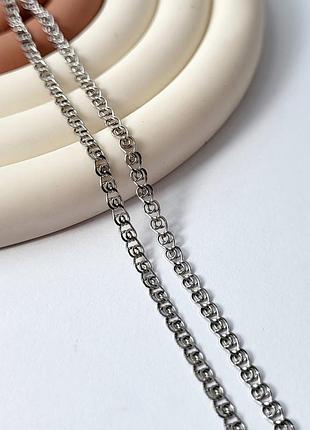 Срібний ланцюжок цепочка лав 45 см срібло 925 проби родоване 3.10г 841р2/45