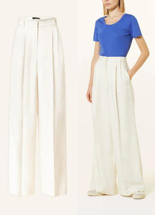 Белые широкие/ палаццо брюки max mara