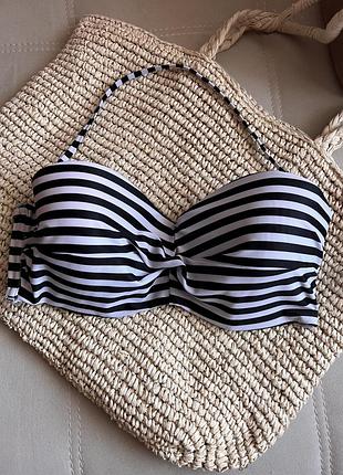 Полосатый верх лиф от купальника в полоску