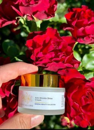 Крем для обличчя anti-wrinkle shine cream 50мл з серії мінеральної преміальної косметики для обличчя