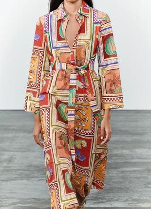 Платье женское хлопковое zara new
