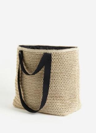 Сумка шопер соломʼяна h&m