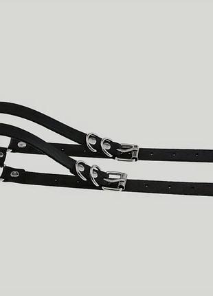 Двойной чокер из натуральной кожи