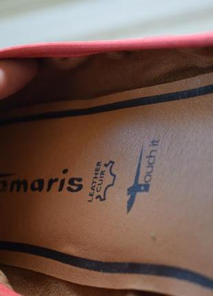 Кожаные туфли балетки лодочки тамарис tamaris р. 41 26,5 см4 фото