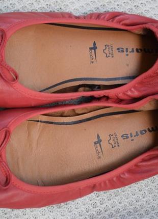 Кожаные туфли балетки лодочки тамарис tamaris р. 41 26,5 см8 фото
