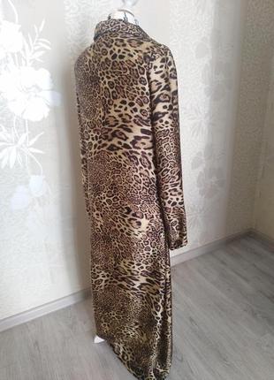 Платье шелковое леопард2 фото