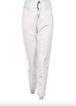 Джинсы женские зауженные tally weijl белые с голубым 13152 eur 36 ( на укр. размер m/44)