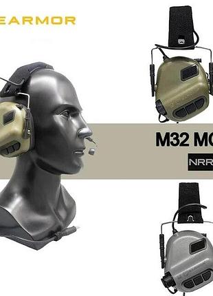 Активные наушники earmor m32 mod3 тактические (боевые) ranger green зеленые