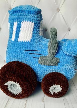 Синій трактор/плюшевий трактор/іграшка трактор2 фото