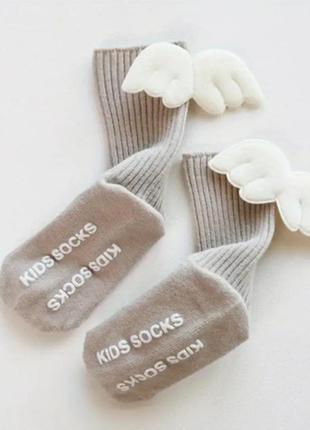 Подколенники в рубчик с крылышками/носочки высокие