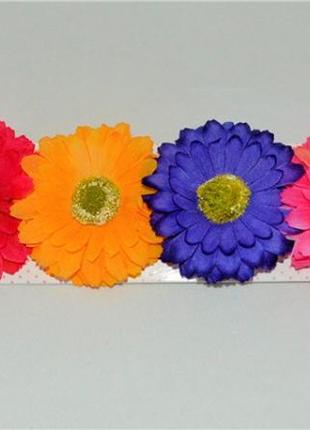 Зажим для волос гербера, цена за уп. 6шт, на планш. 35*7см