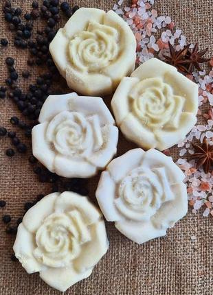 «гималаи» натуральное мыло, с нуля. роза, цветок. ручная работа. соляное. анис и гималайская соль.1 фото