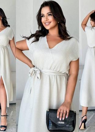 Максі сукня льон(48-60)