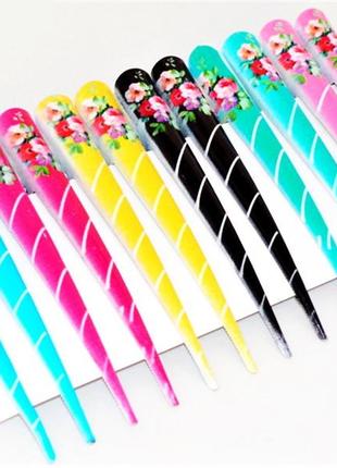 Зажим для волос цветы, цена за 12шт, в пак. 20*13см