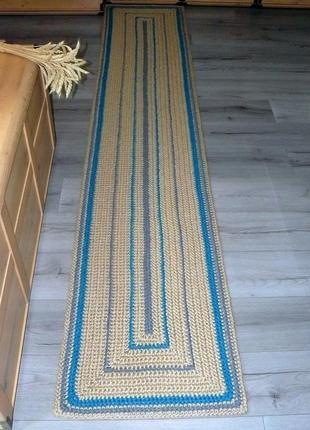 Еко килимок доріжка з джуту (50х260см)5 фото