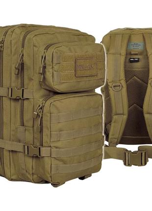 Рюкзак тактичний mil-tec us assault large 36l coyote. тактичний рюкзак армійський 36 л. койот.