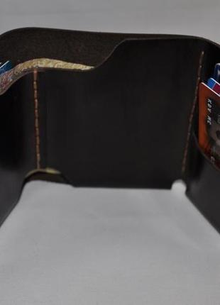 Кожаный мужской кошелек в коричневом цвете