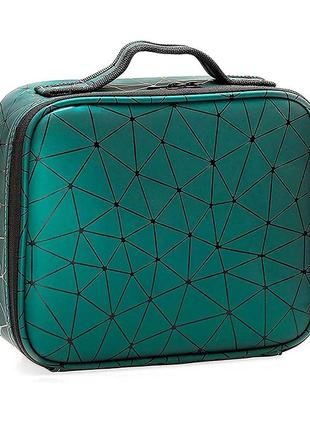 Органайзер косметичка mirrand zy-0122 green 26*24*10 для зберігання косметики компактний б'юті бокс