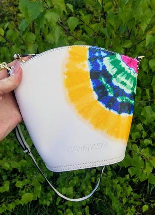 Nwt calvin klein signature series lock white tie dye