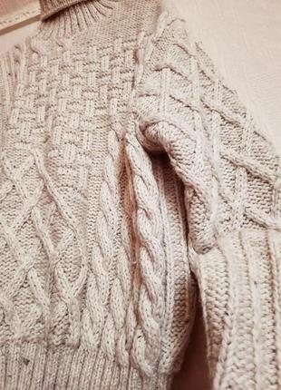 Свитер унисекс из высококаественной пряжи.вязаный свитер off white кремовый свитер оверсайз весенний3 фото