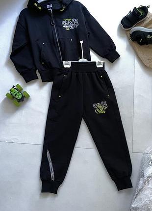 Детский повседневный костюм на мальчика турция 🖤💚