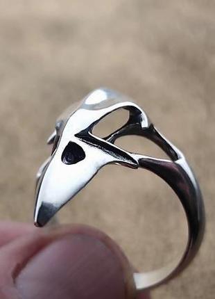 Перстень "череп ворона" (срібло)7 фото