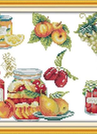 Набір для вишивання за нанесеною на канву схемою "jam". aida 14ct printed 31*27 см