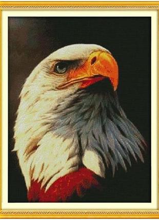 Набор для вышивания по нанесённой на канву схеме "bald eagle (1)". aida 14ct printed 48*60 см