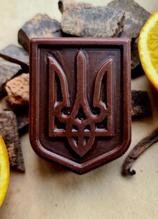 «ванільний брауні», цитруси, натуральне мило, з нуля. герб україни. тризуб. ручна робота.5 фото