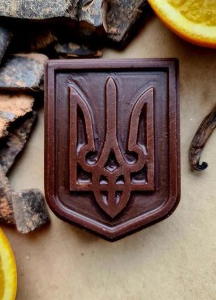 «ванільний брауні», цитруси, натуральне мило, з нуля. герб україни. тризуб. ручна робота.3 фото