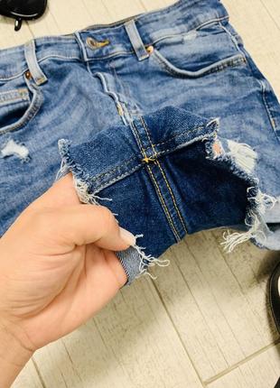 Джинсові шорти fit h&m в розмірі xs-s5 фото