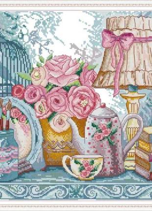 Набор для вышивания по нанесённой на канву схеме "wedding supplies 1". aida 14ct printed, 37*37 см