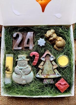 Подарочный набор «5». подарок на новый год 2024. рождество. натуральная косметика, с 0. дракон.3 фото