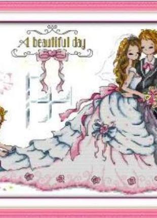 Набор для вышивания "a nice day". aida 14ct , 57*36 см без нанесения на канву схемы